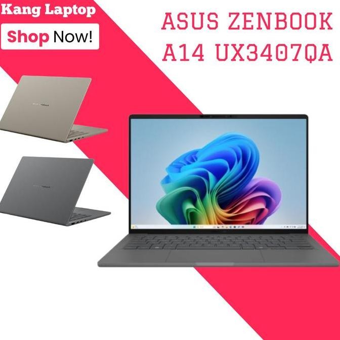 [ OYE ] ASUS Ai Zenbook A14 Snapdragon X X1 26 100 Gpu Adreno Slimm 899 Gram laptop