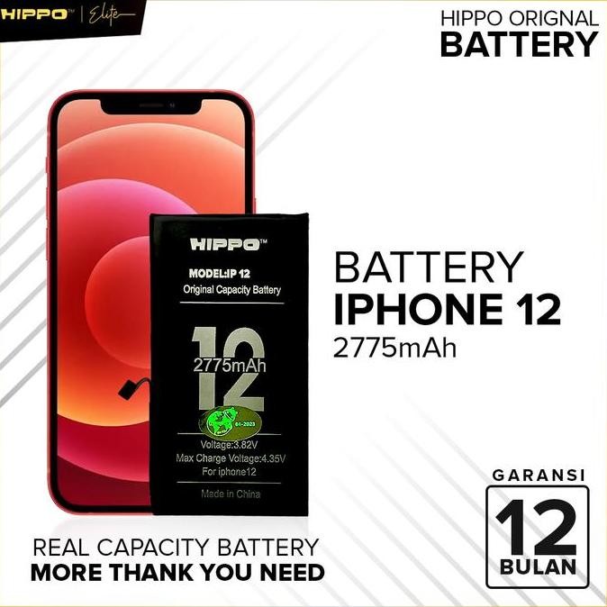 baterai hippo iphone 12 / 12 mini / 12 pro / 12 pro max original batre hp berkualitas