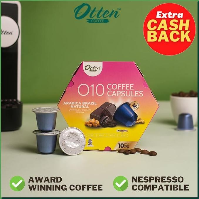 

READY KAPSUL KOPI ARABICA BRAZIL O10 NESPRESSO COMPATIBLE - OTTEN COFFEE CAPSULE