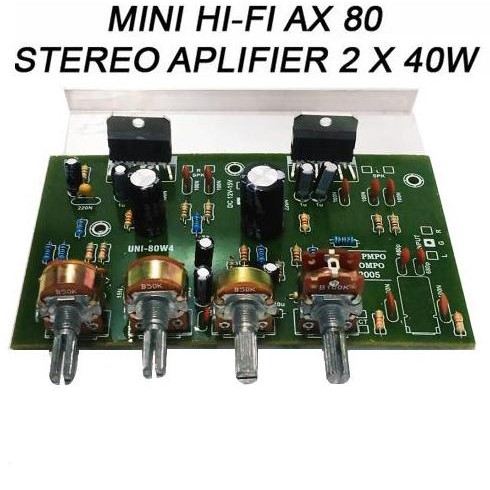 KIT AX 80 STEREO TDA-2005 AMPLIFIER 2X40 Watt + HEATSINK TERBARU