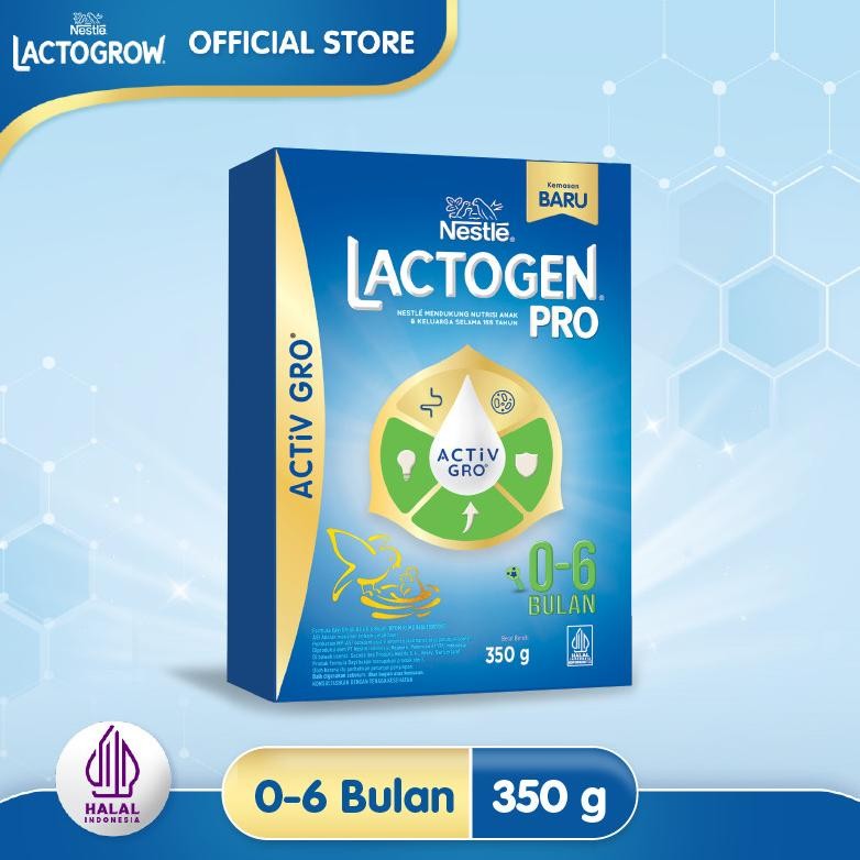 

Terbaru! Nestle LACTOGEN PRO 0-6 Bulan ACTiVGRO Susu Formula Original 350gr ,.