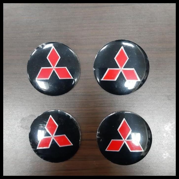 TERMURAH HOT STIKER DOP VELG MOBIL LAMBANG MITSUBISHI MERAH 