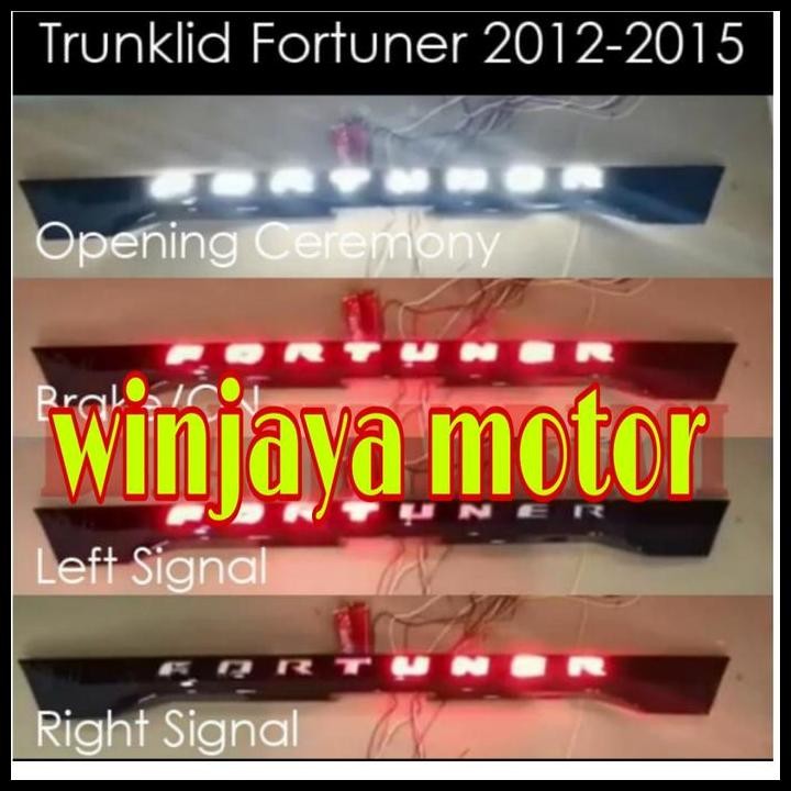 DISKON TRUNKLID / TRUNK LID LED TOYOTA FORTUNER 2012 - 2015 