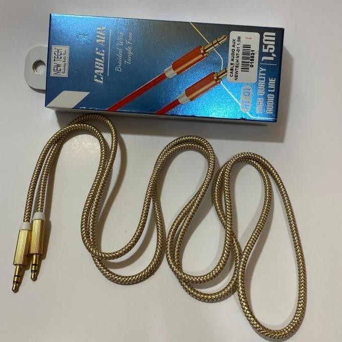 Kabel Audio Aux Jack Nylon Braided 3.5Mm 1 Ke 1 Hp Handphone Ke Ampli