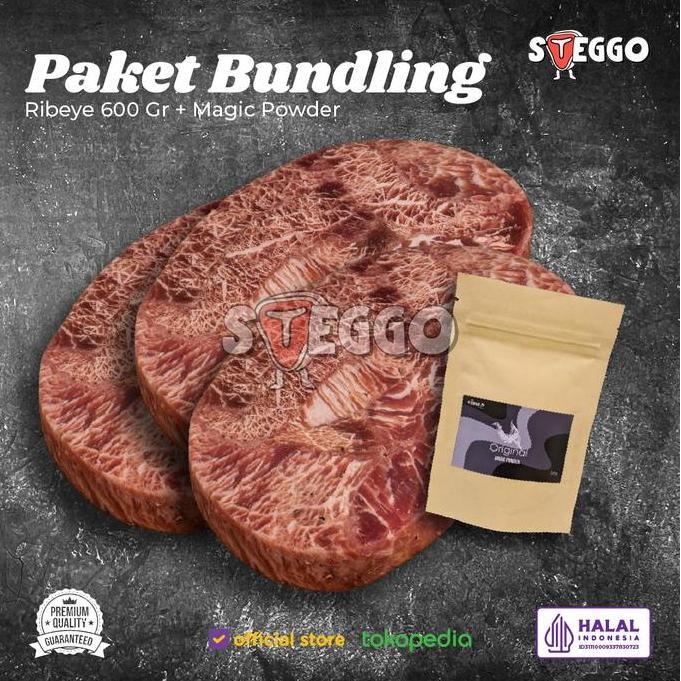 

Original Paket Ribeye 600gr + Magic Powder - Daging Sapi & Bumbu Premium Bundling Hemat