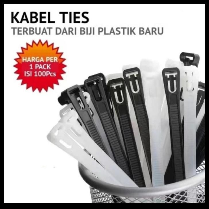

BEST DEAL TALI TIS/KABEL TIES/CABLE TIE 25CM/25 CM (3,6 X 250MM) ISI 100 PCS !!!