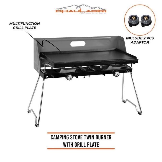 Terbaru Dhaulagiri Camping Stove Twin Burner With Grill Plate