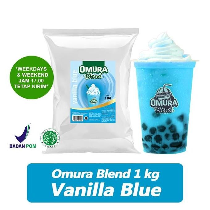 

Original OMURA Vanilla Blue Powder Drink 1Kg - Bubuk Minuman Rasa Vanila Biru