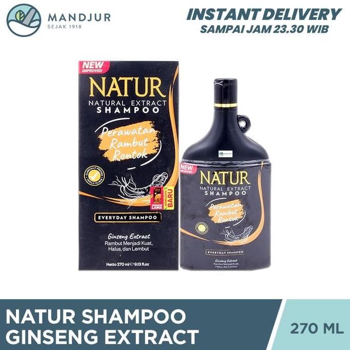 Terbaru Natur Shampoo Ginseng Extract 270ml - Sampo Herbal Perawatan Rambut Rontok