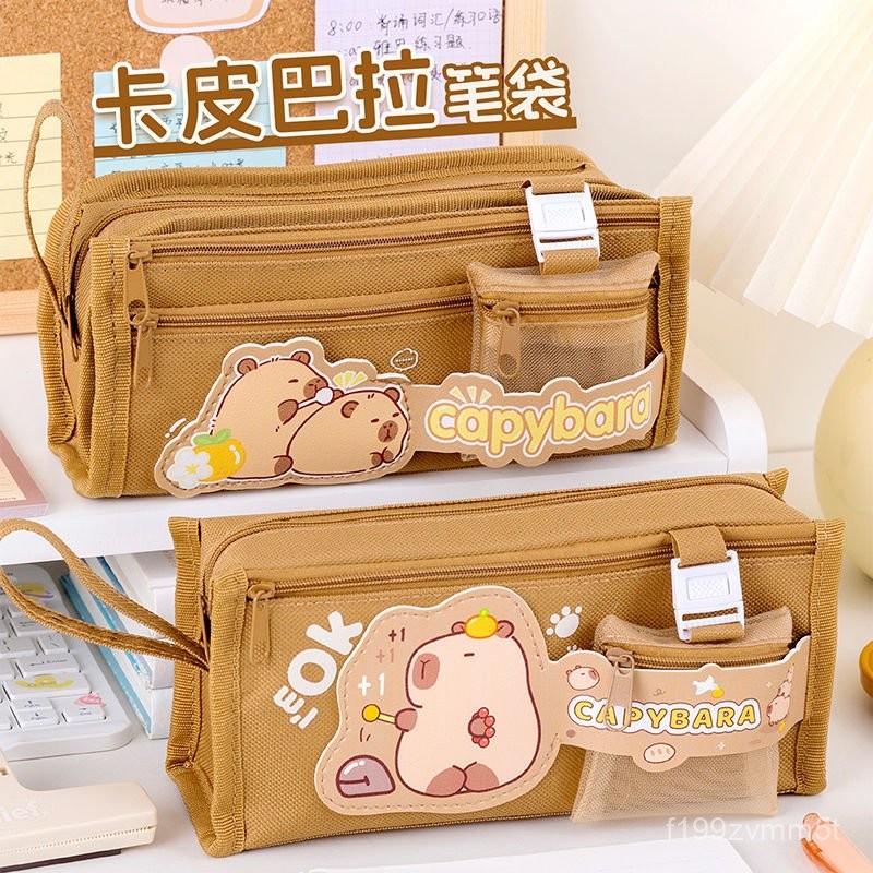 

Kapibara Pencil Case Multi-layer Large Capacity Pencil Box for Boys and Girls High School Middle School Elementary School Students Children's Stationery Bag Capybara 4F9P