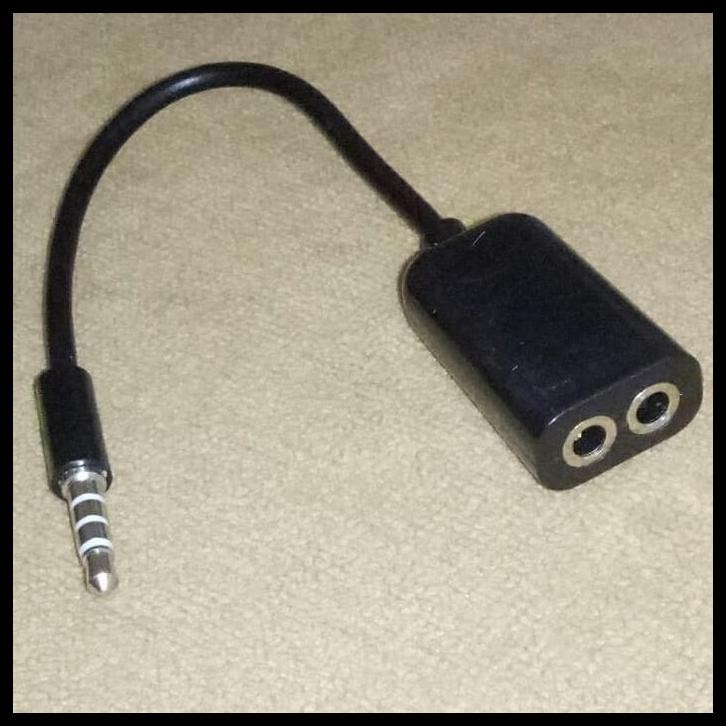 TERMURAH SPLITTER AUDIO 3.5MM CABANG JACK MINI 3.5MM KE 2 FEMALE 