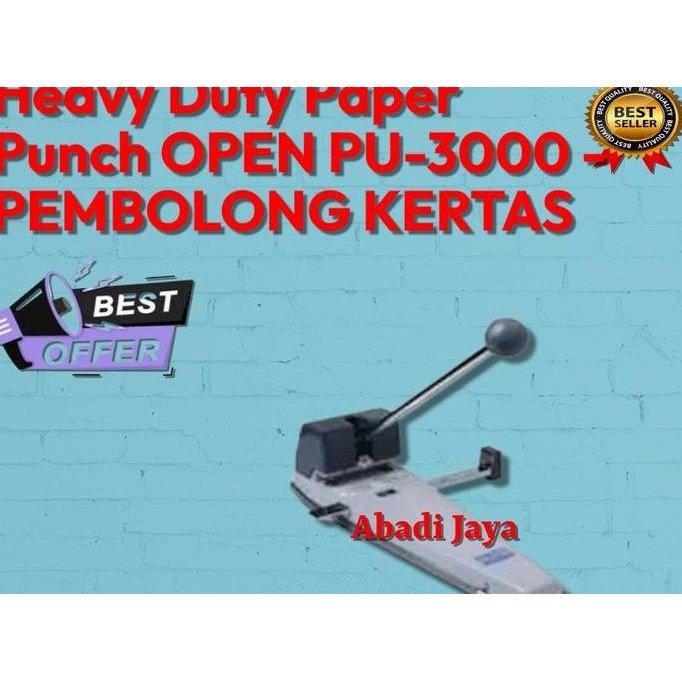

Promo Heavy Duty Paper Punch OPEN PU-3000 - PEMBOLONG KERTAS COD