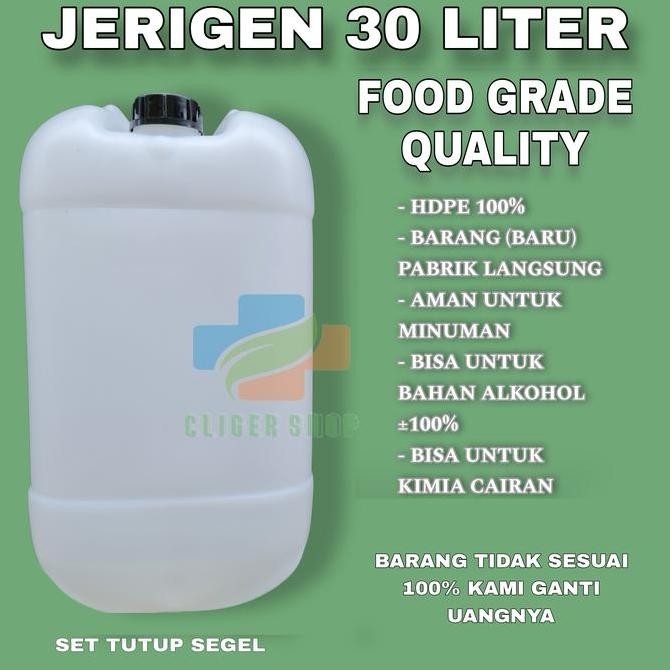 New Jerigen 30 liter segel tebal hdpe / jerigen 30 liter segel tebal