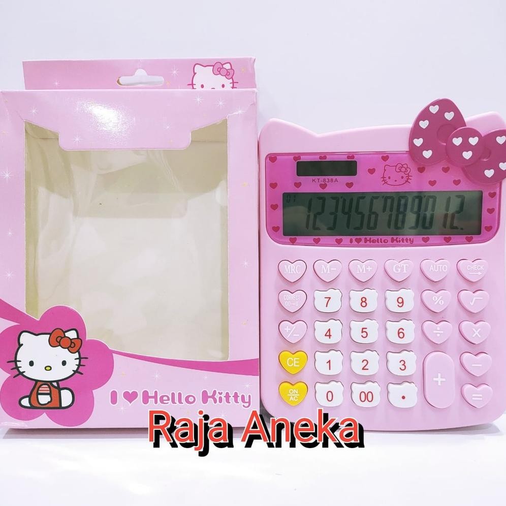 

Kalkulator Hello Kitty KT 838 A 12 digit cek ulang calculator check correct helo kity hk kitty KT838 RB2