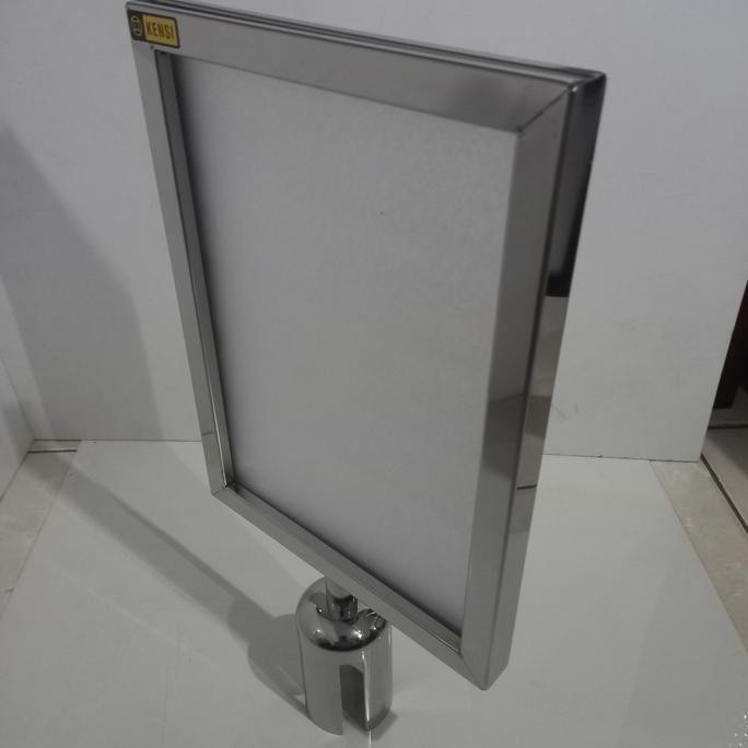 

Promo Sign Board FRAME A4 Potrait Signage stainless papan tiang antrian COD