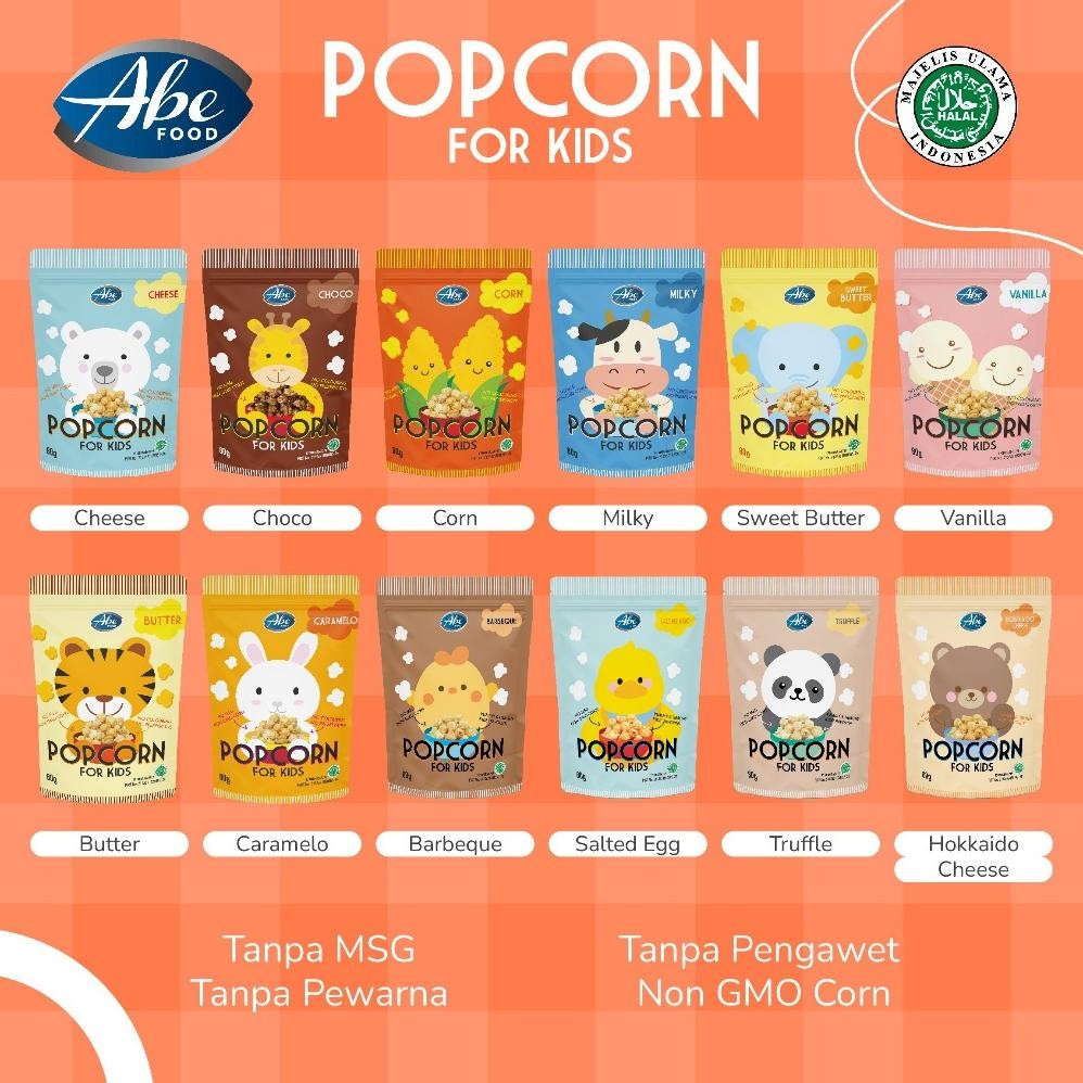 

Abe Popcorn For Kids 80g Snack Sehat Bayi / Cemilan Anak Nugi
