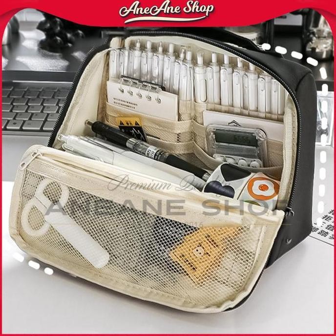 

[ SKUL ] Tempat Pensil Kanvas Kapasitas Besar ZHIBIGE Model Tas Penyimpanan Alat Tulis Multifungsi