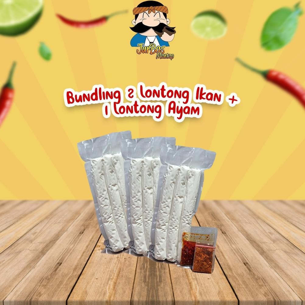 

[3 Pack] Bundling 2 Lontong Ikan + 1 Lontong Ayam Nugi