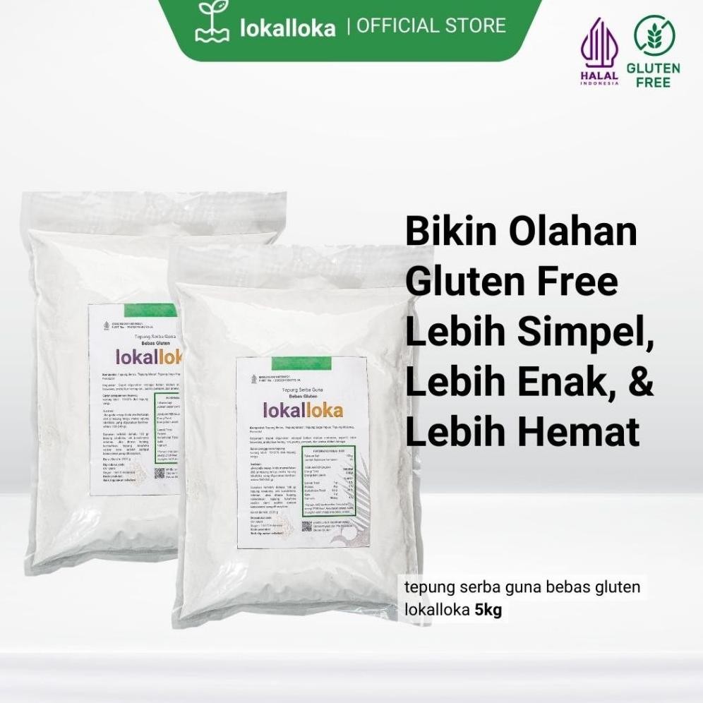 

Tepung Serba Guna Bebas Gluten Lokalloka 5kg Pengganti Terigu Nugi