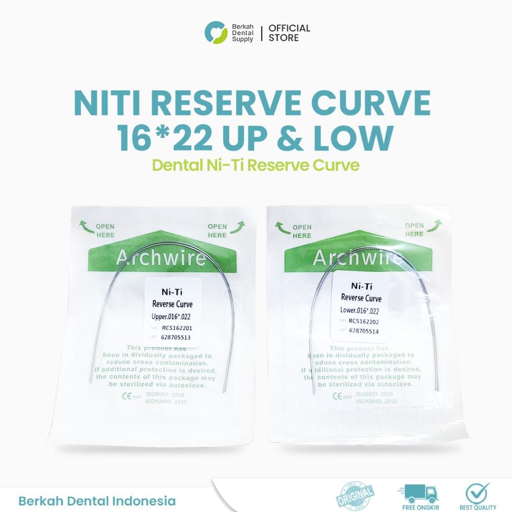 Dental Niti kawat Reverse Recta #16*22 Upper dan Lower