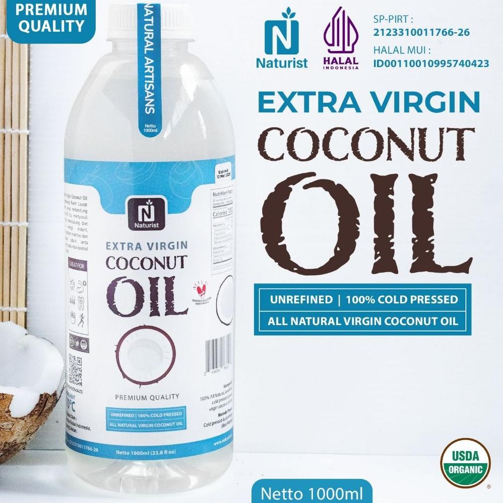 

NATURIST VCO 1000ml Minyak Kelapa Murni Virgin Coconut Oil Premium Coconut Oil Asli 100% - 1L Nugi