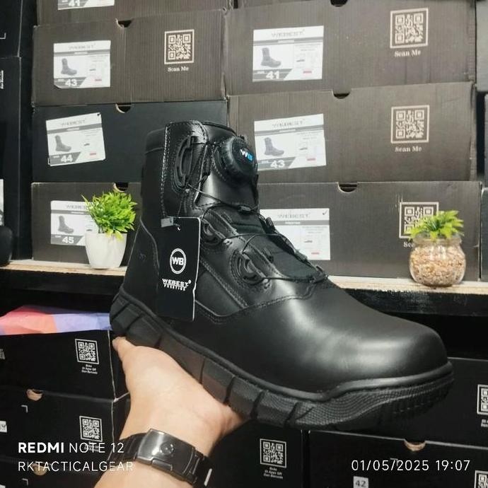 Sepatu Midtrack Mk3 Webest TNI POLRI PASPAMPRES KEJAKSAAN KPLP PDH Shoes Semi PDL  Hitam Boot  Pria 