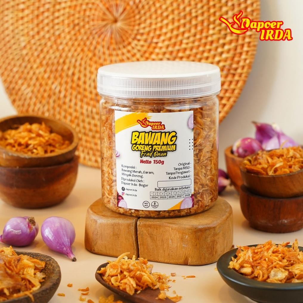 

Dapoer Irda Bawang Goreng Premium / Asli Tanpa Tepung 150grm / 80grm Nugi
