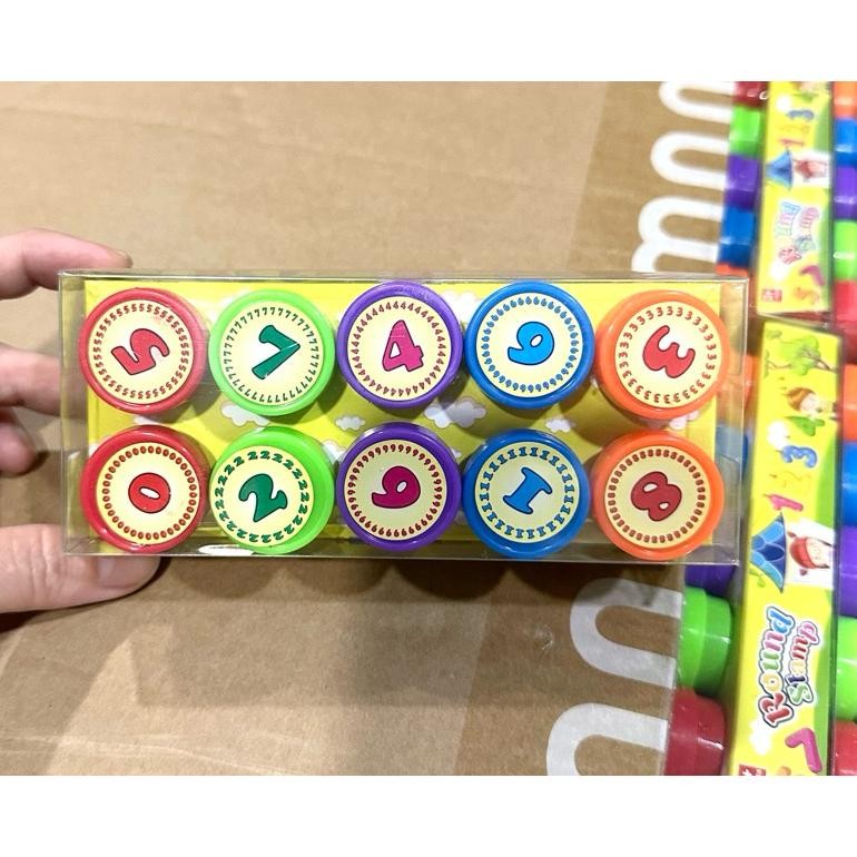 

Stamp angka 10 pcs, stempel angka, stempel utk edukasi anak murah meriah RB3
