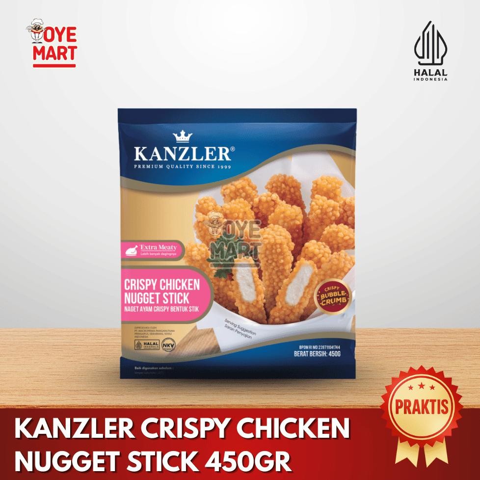 

Kanzler Crispy Nugget Stick 450gr / Naget Ayam Stik / Frozen Food Nugi