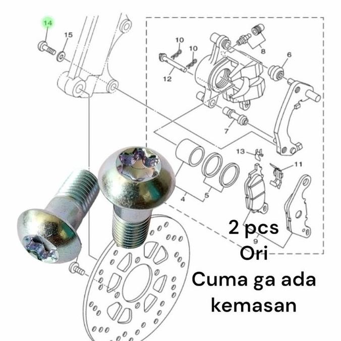 baut breket cakram mio sporty smile soul mio j mio m3 dll BARU