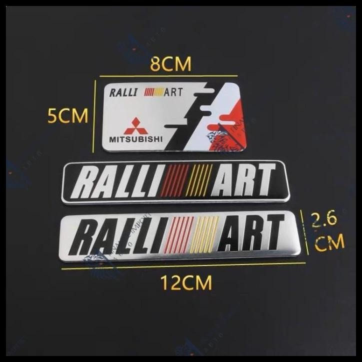 GRATIS ONGKIR EMBLEM 3D RALLIART MITSUBISHI PAJERO SPORT OUTLANDER XPANDER LANCER 