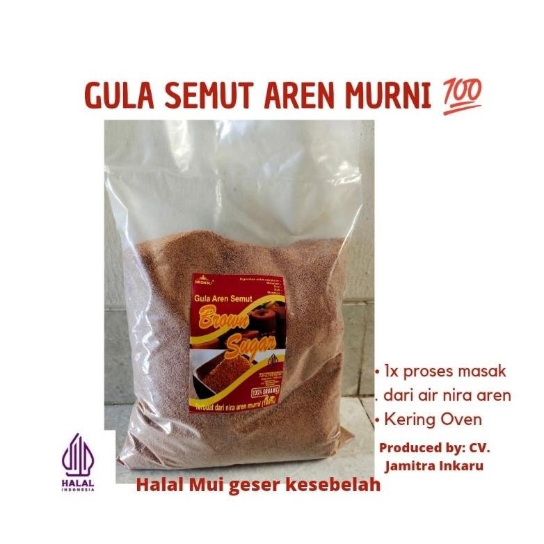 

Bronsu Gula Semut Aren Organik Murni 100% 1kg Kering Nugi