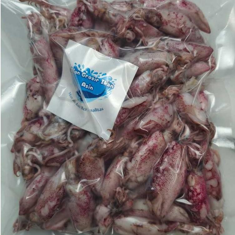 

Grosir Ikan Asin Dian - Ikan Asin Cumi Sontong Ukuran Sedang Berat 500 Gram(Cumi Rebus) Nugi