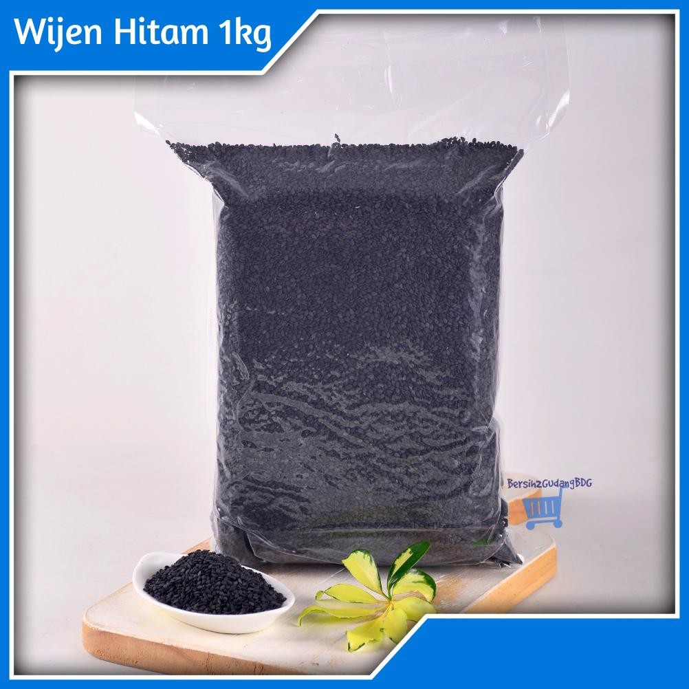 

Black Sesame Seed Raw 1 kg / Biji Wijen Hitam Mentah 1 kg Nugi