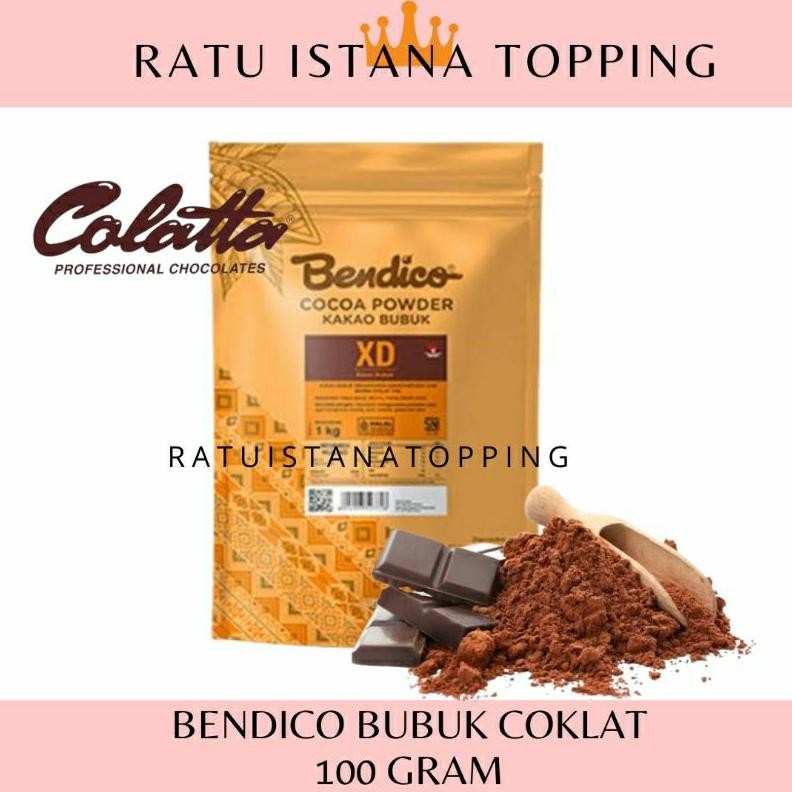 

Bendico Coklat Bubuk 100 Gram Repack Cocoa Powder Kakao Bubuk Cokelat Brownies Puding Cake Blackforrest Nugi