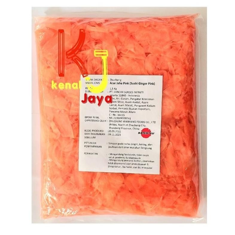 

Sushi Ginger pink/ Gari pink / Acar Jahe 1,5kg Nugi