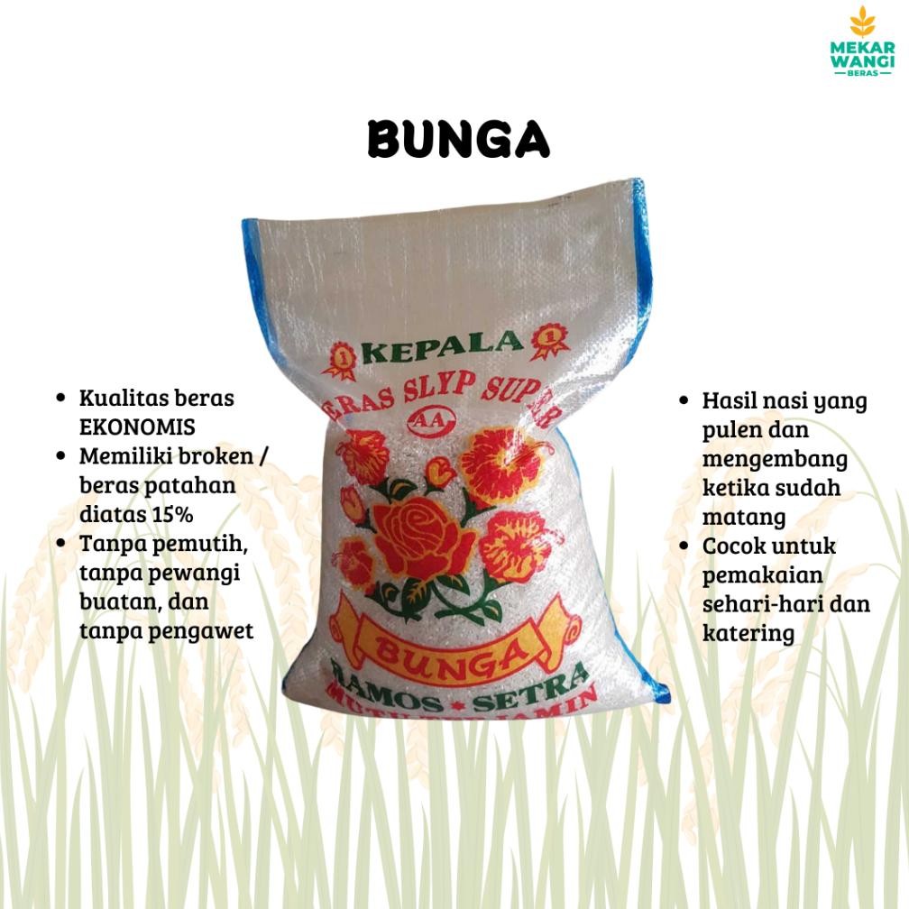 

Beras Ekonomis Bunga 10KG Nugi