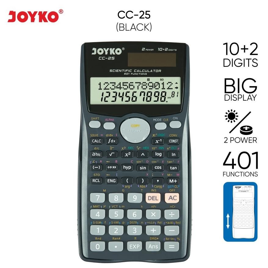 

CALCULATOR SCIENTIFIC JOYKO CC-25 / Kalkulator Ilmiah RB2