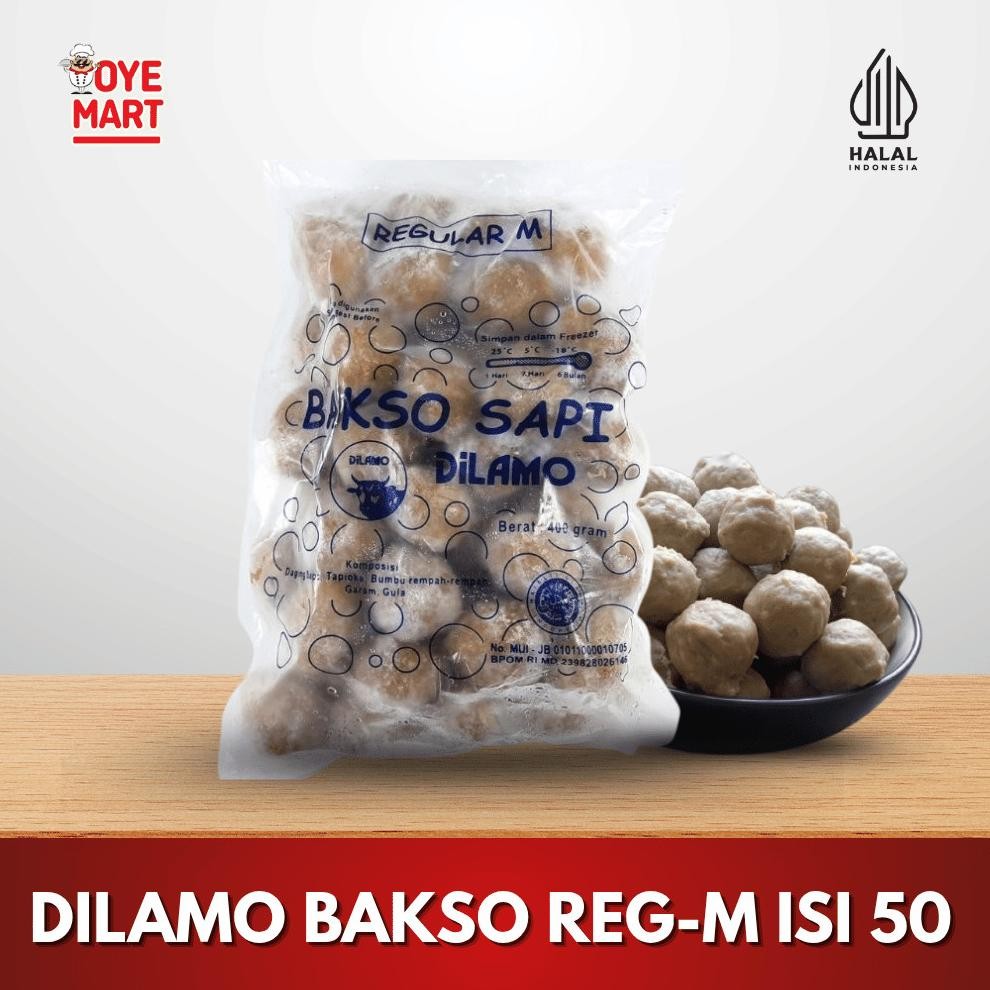 

Dilamo Bakso Sapi Regular-M Isi 50 Nugi
