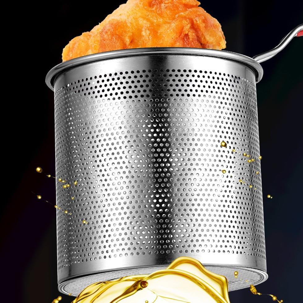 2Er-54 Panci Multifungsi 4 In 1 Deep Fryer Set Penggorengan Rebus Stainless Steel Dengan Saringan Da