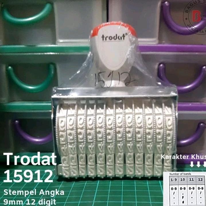 

Stempel Angka Manual 12 Digit 7mm 9mm Trodat 15712 15912 RB3