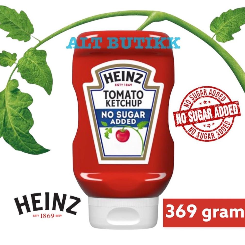 

READY STOCK HEINZ TOMATO KETCHUP 13 oz NO SUGAR ADDED | SAUS TOMAT 369 gr | MADE IN USA