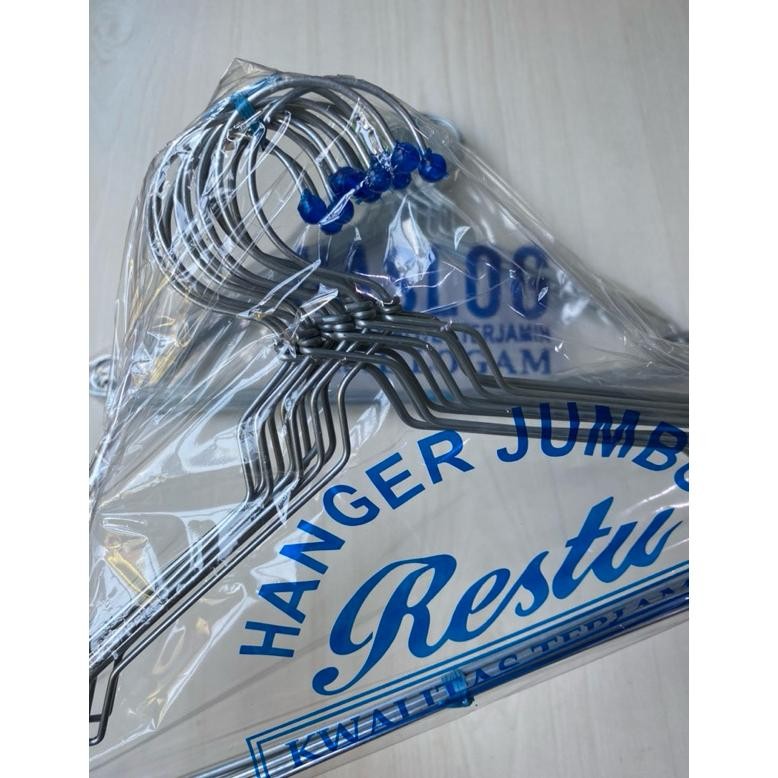 paket 10lusin hanger besi stainless anti karat hanger anak hanger dewasa hanger jumbo cantolan kasto