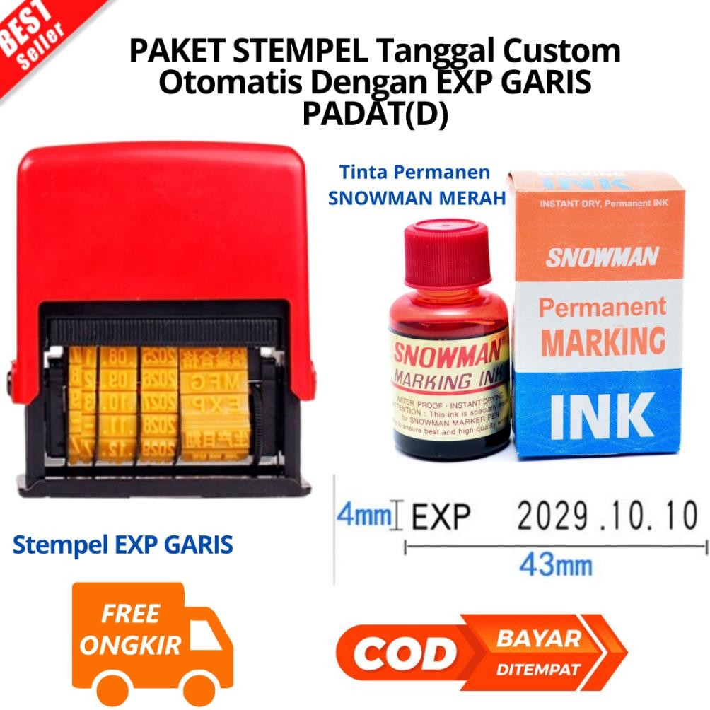 

[JIB] BAYAR Stempel Exp Permanen Tanggal Otomatis Dengan EXP Stempel Tanggal Dengan EXP Dater Date Stamp GARIS PADAT & TINTA SPIDOL PERMANENT SNWOMAN / SNOWMAN PERMANENT MARKING INK / REFFIL SPIDOL RB3