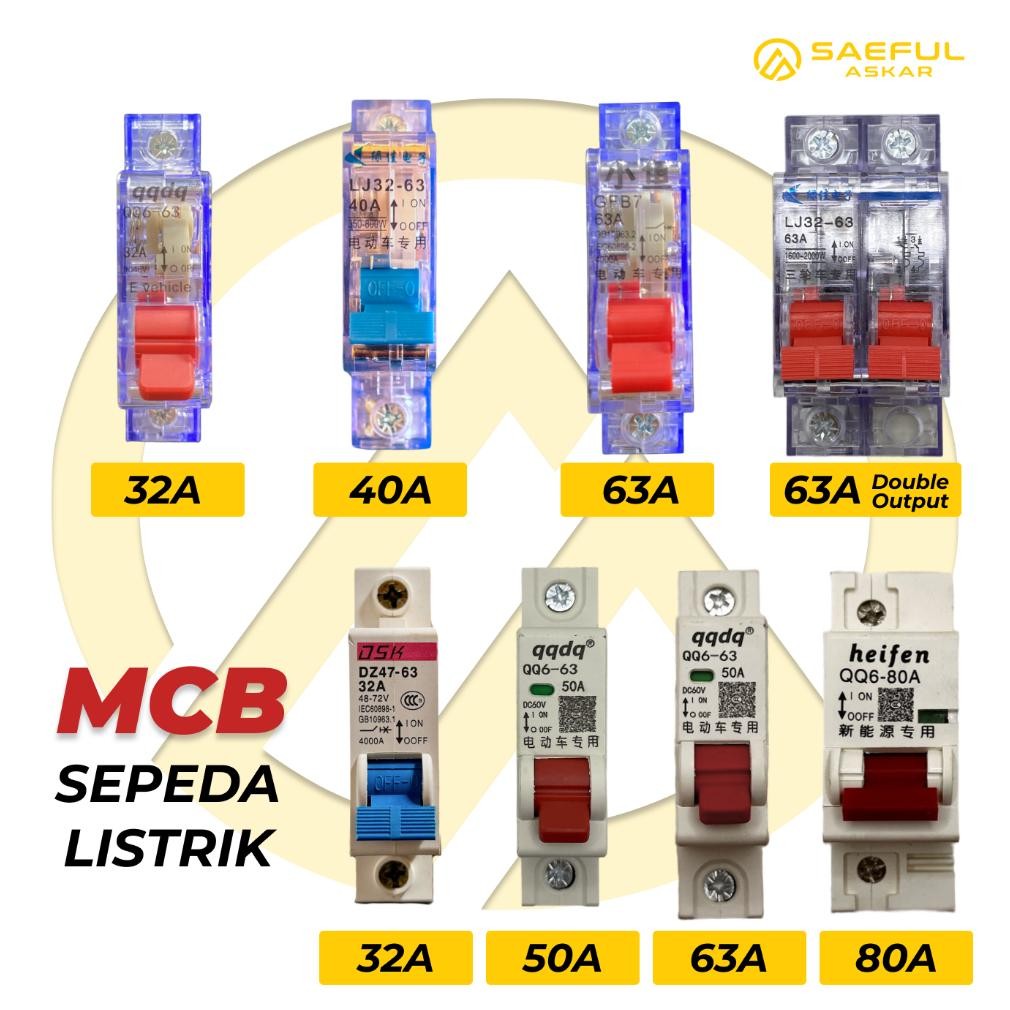 MCB DC untuk Sepeda Listrik dan Motor Listrik Nugi