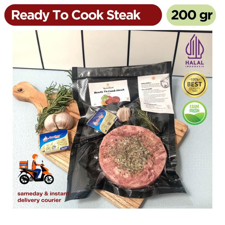 

Steak Ready to Cook Australian Premium Meltique 200 gram ( sirloin / tenderloin / rib eye )siap masak meltic Nugi
