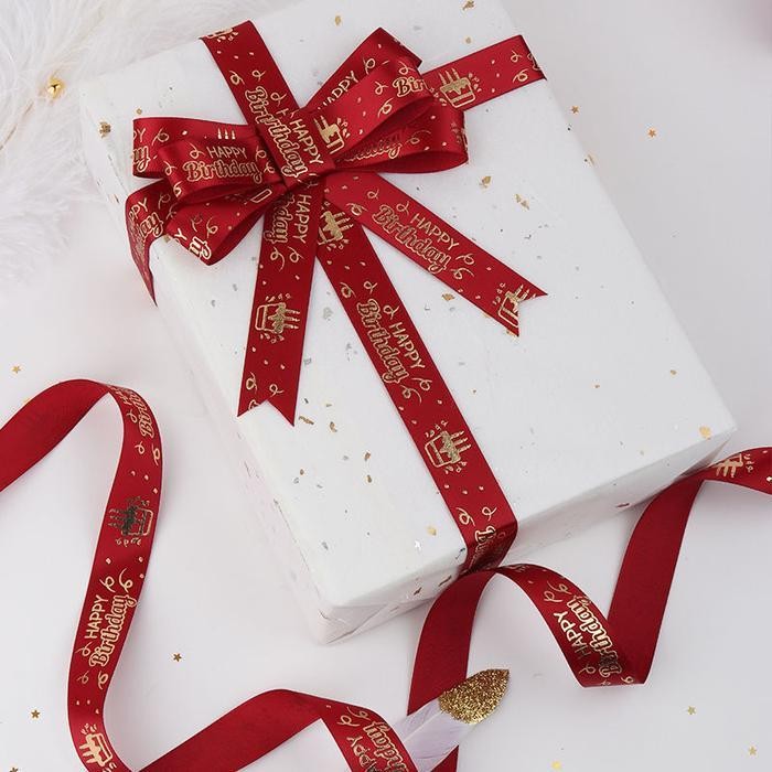 

Bis Pita Kain-Pita Kado-Pita Satin-Pita Tulisan " Happy Birthday