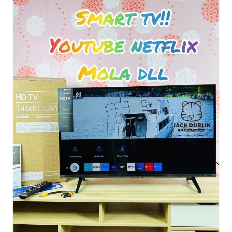 TV LED SAMSUNG 32 INCH SMART DIGITAL WIFI TV 32T4501 TERBARU GARANSI RESMI Nugi