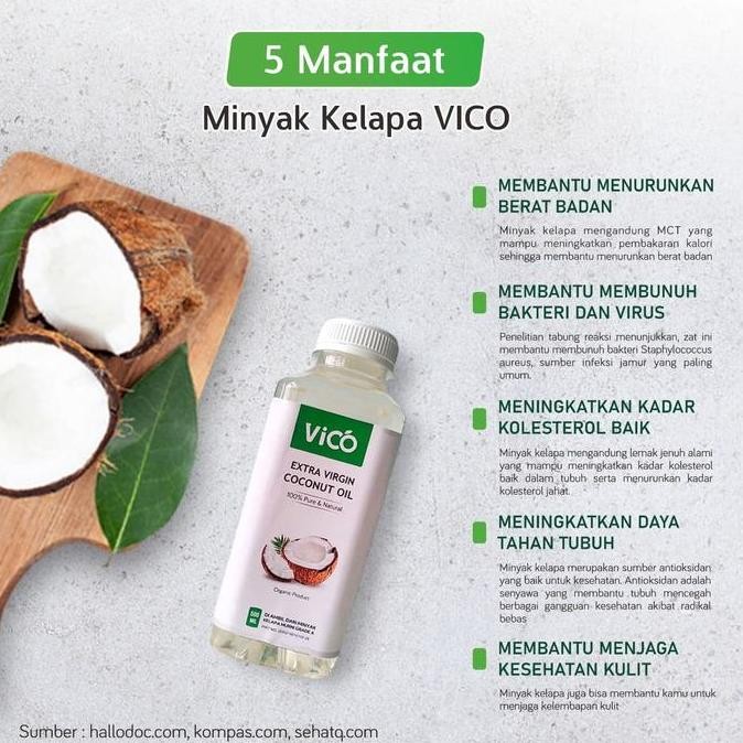 

Vico Virgin Coconut Oil 250Ml - Minyak Kelapa Murni 100% Premium Diskon!
