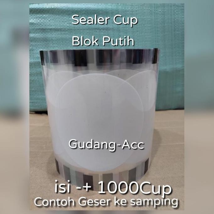 SEAL CUP PUTIH PLASTIK LID CUP TULIS NAMA 1000 CUP / SEALER PRINTING